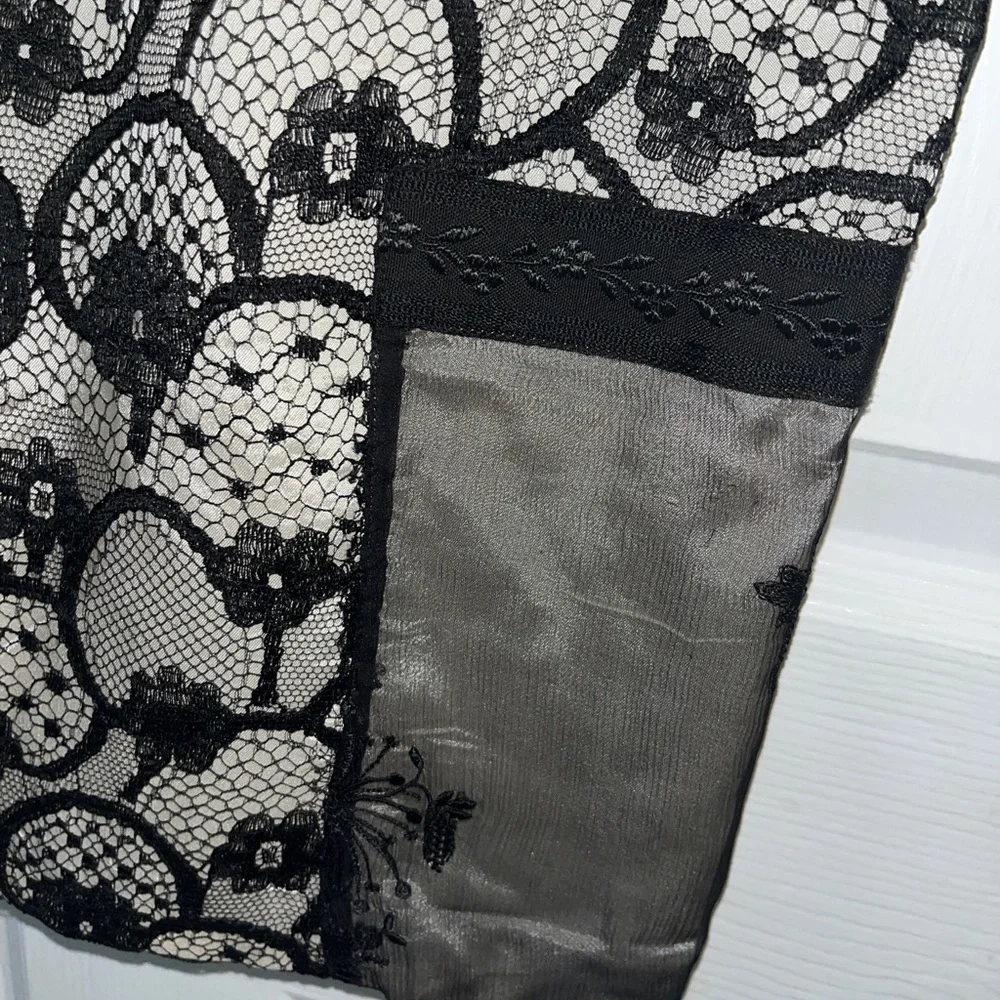 Alessandro Dell'Acqua Dress Black Ivory Lace Strapless Above Knee 44 Womens NWT - Picture 6 of 12
